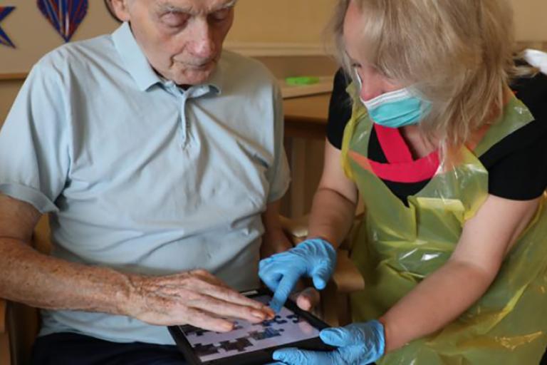 Using an iPad in a care home